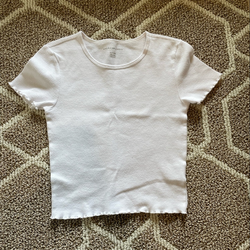 American Eagle White Baby Tee